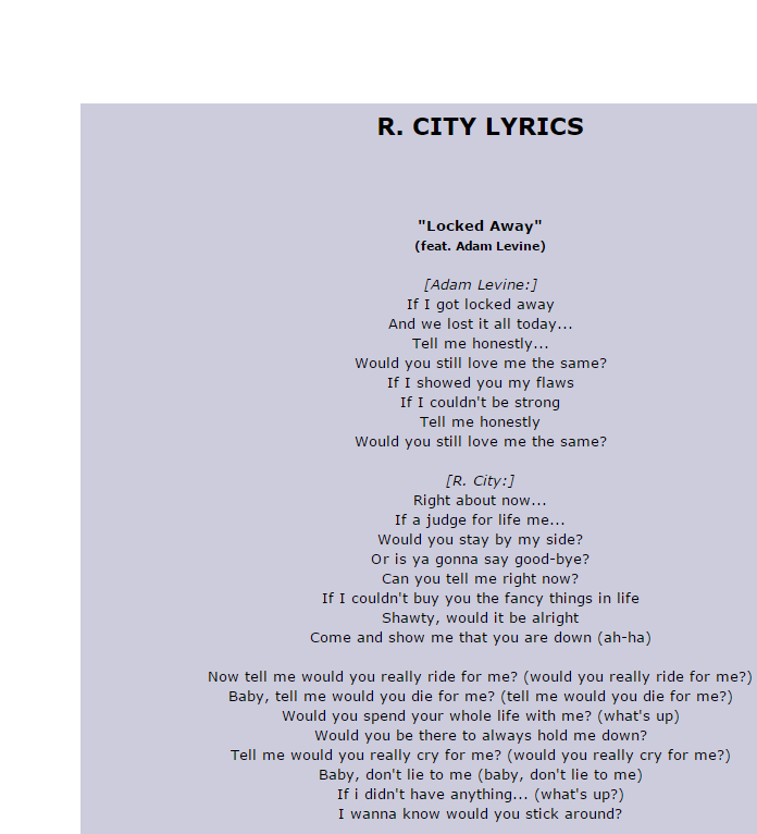 lyrics 1